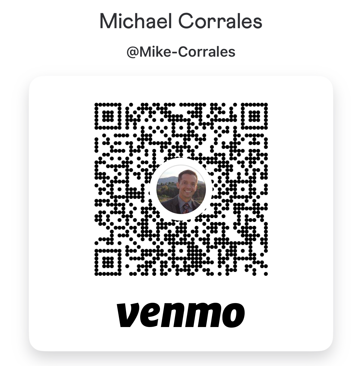Venmo QR code for @Mike-Corrales
